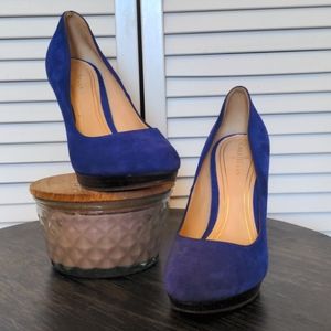 Cole Haan blue suede heels